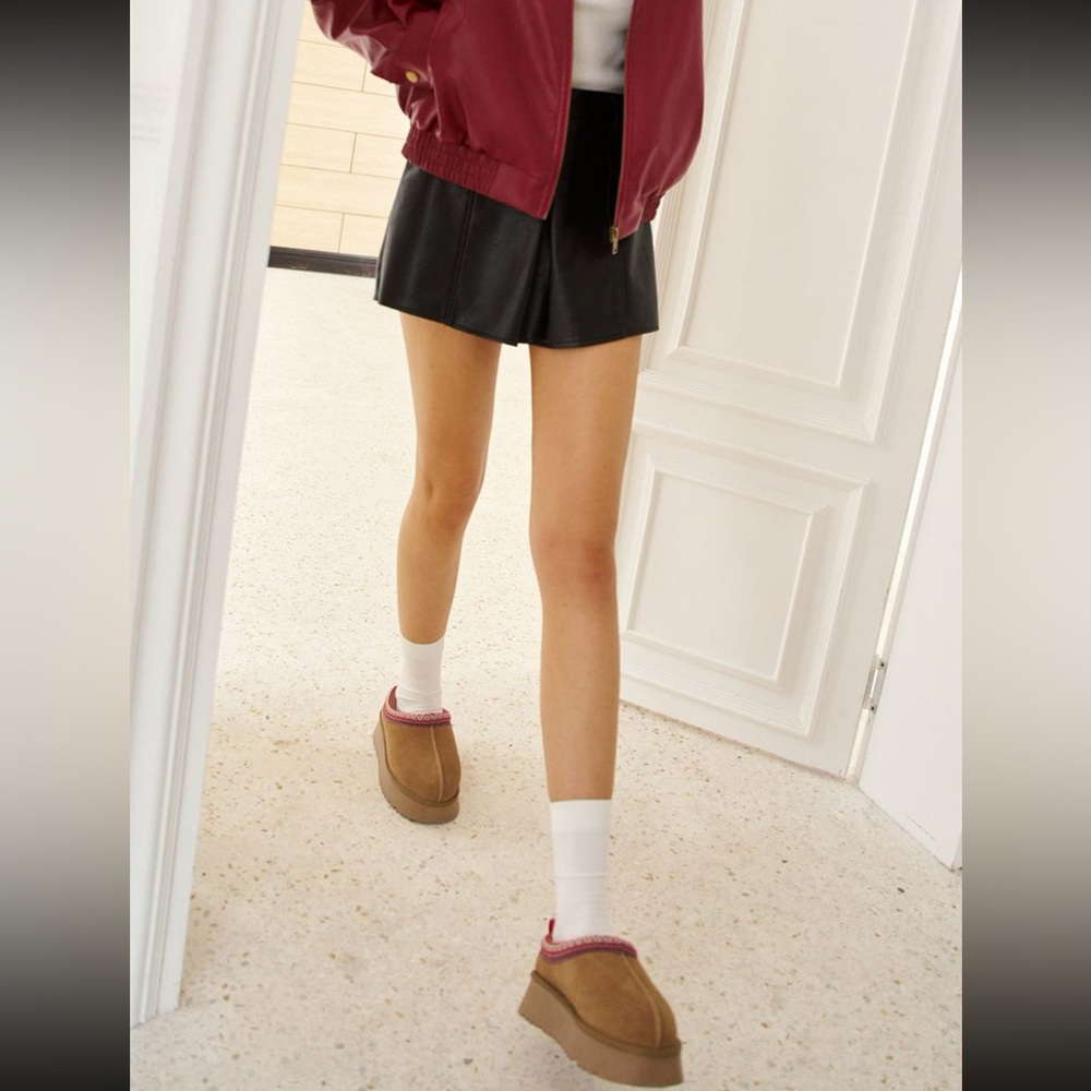 Commense - Fur Integrated Platform Snow Boots in Brown